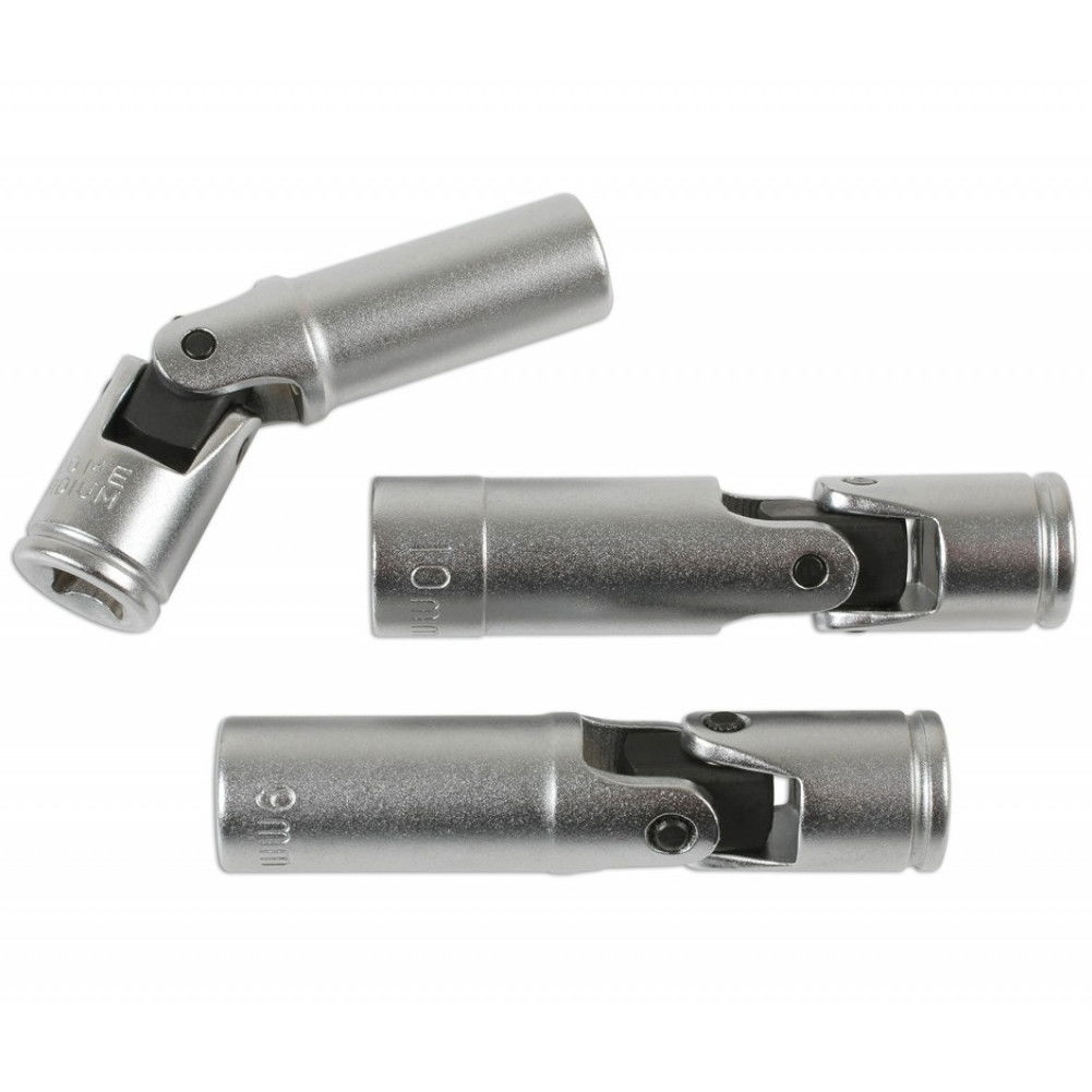 Laser Tools LAS-6741 izzítógyertya-kulcs készlet, csuklós, extra vékony, 8-9-10 mm termék fő termékképe