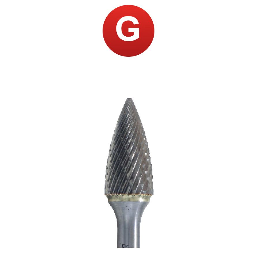Abraboro 12 x 175/25 mm G alakú keményfém turbómaró kereszt fogazással, hosszú kivitel termék fő termékképe