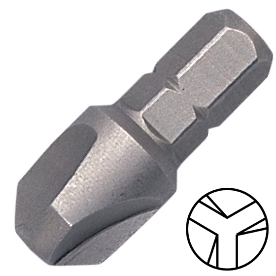 KENNEDY No.0 Tri-Wing csavarbehajtó bit 1/4" hatszög illesztéssel, 25 mm termék fő termékképe