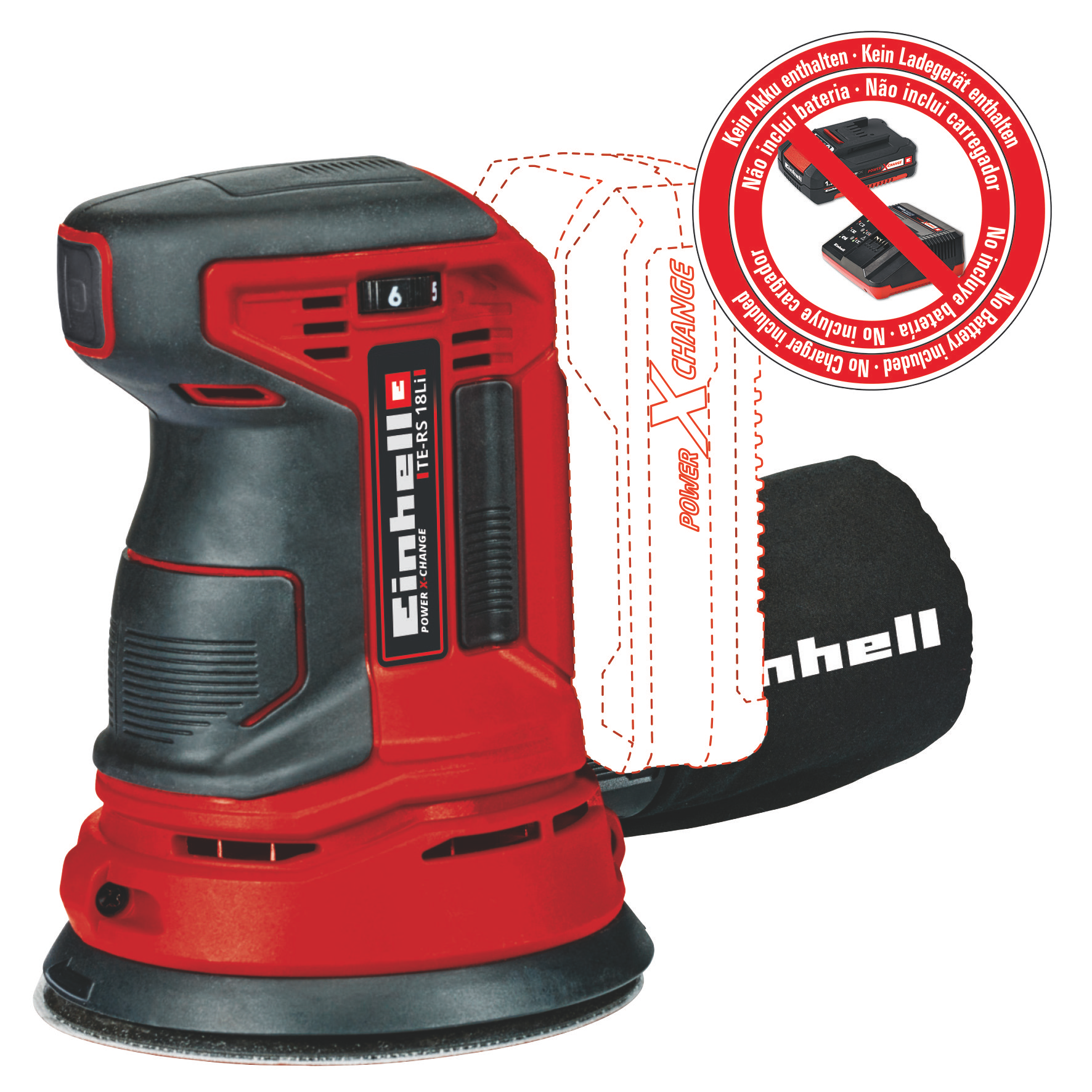 EINHELL TE-RS 18 Li - Solo akkus excentercsiszoló (akku és töltő nélkül) termék fő termékképe