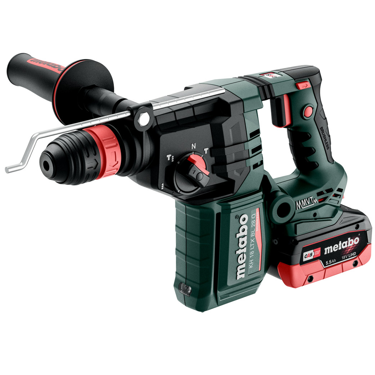 METABO KH 18 LTX BL 28 Q akkumulátoros SDS-plus kombikalapács (2 x 5.5 Ah LiHD akkuval, metaBOX kofferben) termék fő termékképe