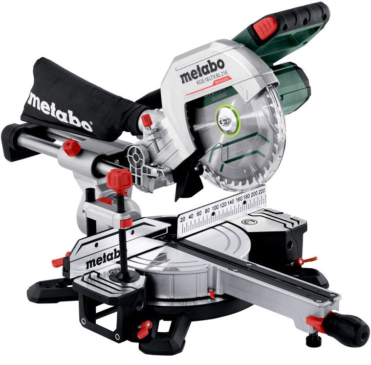 METABO KGS 18 LTX BL 254 akkus fejező- és gérvágó fűrész (akku és töltő nélkül) termék fő termékképe