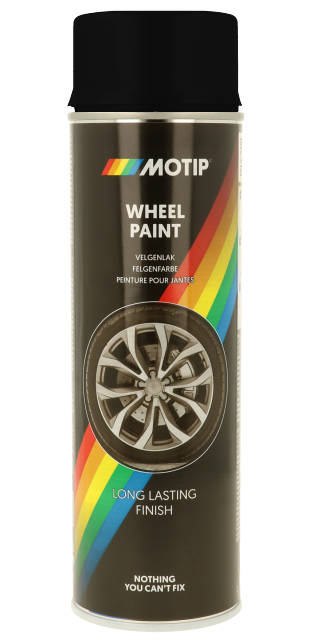 Motip Keréktárcsa festék spray, matt fekete, 500 ml termék fő termékképe