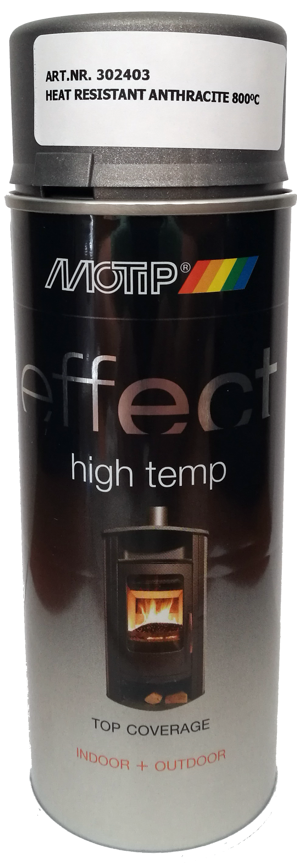 Motip DECO EFFECT 800 °C-ig hőálló festék spray, antracit, 400 ml termék fő termékképe