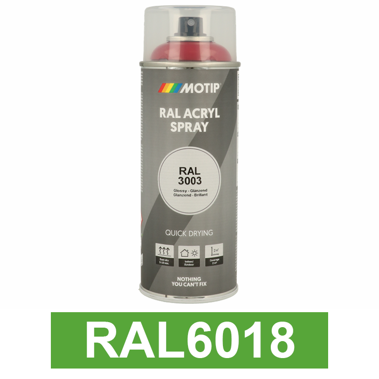Motip Ipari festék spray, RAL6018, 400 ml termék fő termékképe