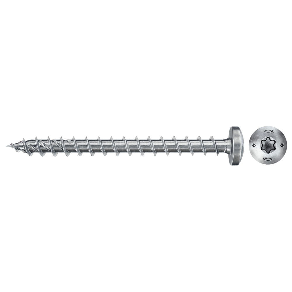 Fischer FPF II PTF 3.5 x 35 BC 200 lencsefejű, kékre horganyzott, végigmenetes forgácslapcsavar TX behajtással, 200 db/csomag termék fő termékképe