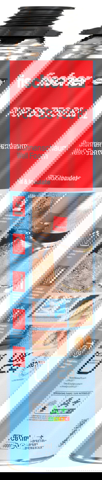 Fischer PUP BS 750 B2 vízzáró pisztolyhab, sárga, 750 ml termék fő termékképe