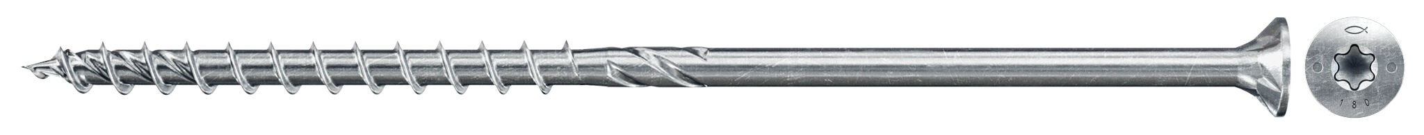 Fischer PowerFast FPF II CTP 10.0 x 180 BC 50 süllyesztett fejű, kékre horganyzott részmenetes szerkezetépítő csavar TX behajtással, 50 db/csomag termék fő termékképe