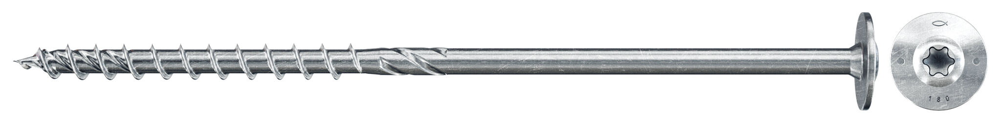 Fischer PowerFast FPF II WTP 10.0 x 320 BC 50 lapos fejű, részmenetes szerkezetépítő csavar TX behajtással, 50 db/csomag termék fő termékképe
