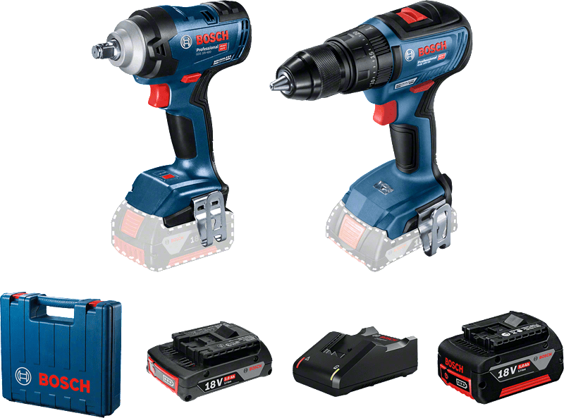 Bosch GDS 18V-400 akkus ütvecsavarozó + GSB 18V-50 akkus szénkefe nélküli ütvefúró-csavarozó termék fő termékképe
